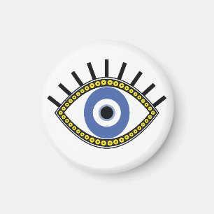 Blått öga-beslag, amulet greek ondskefull öga s magnet