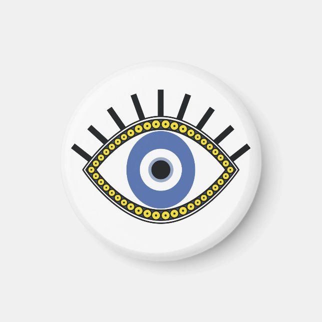 Blått öga-beslag, amulet greek ondskefull öga skyd magnet (Framsidan)