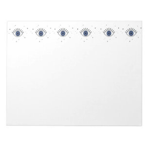 Blått öga grönt skydd mot ondska öga anteckningsblock