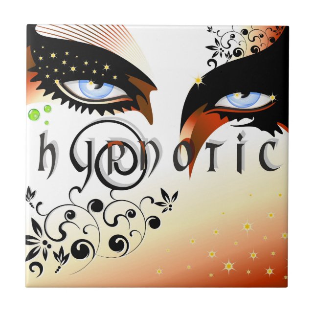 Blått Öga Mode Maka till Kakelplatta (Framsidan)