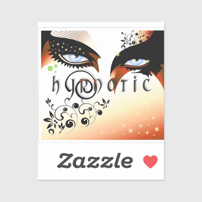 Blått Öga Mode Maka till Klistermärken (Ark)