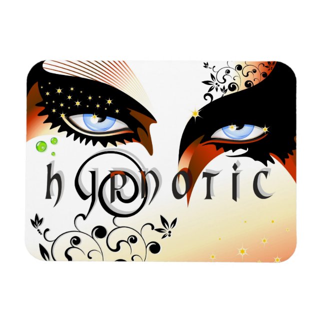 Blått Öga Mode Maka till Magnet (Horisontell)