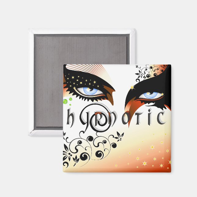 Blått Öga Mode Maka till Magnet (Front/Back)