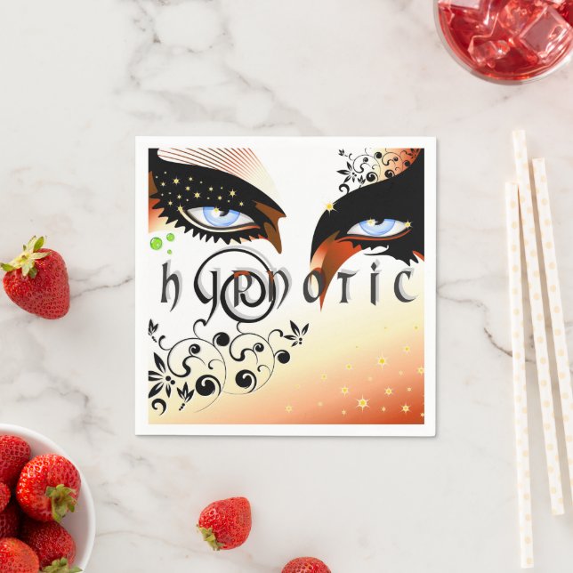 Blått Öga Mode Maka till Pappersservett (Insitu)