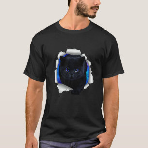 Blått Öga, svart, lätt svart, skäggig T Shirt