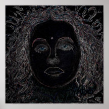 Blått Ögon 12 x 12-tums Poster