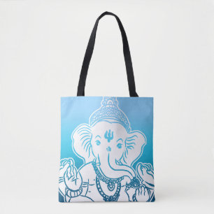 Blått Ombre Ganesh hänger lös/totot Tygkasse