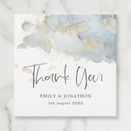 Blått ombre Guld Modern Script Namn-meddelande brö Gåvor Etiketter