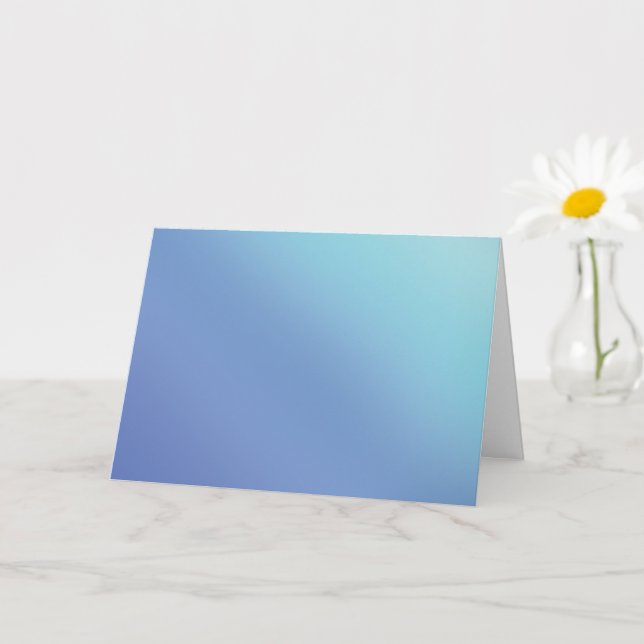 Blått ombre-övertoning Pastelloskärpa Abstrakt des Kort (Liten växt)