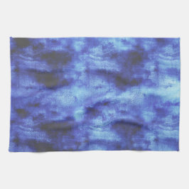 blått område kökshandduk