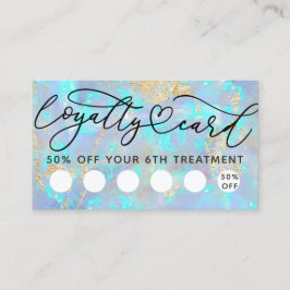 Blått opal-struktur-bakgrundskort för lojalitetsko visitkort