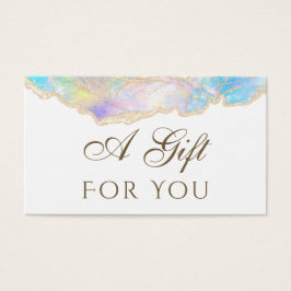 blått opalkort visitkort