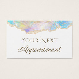 blått opalt avtalat avtalskort visitkort