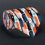 Blått Orange Brushstrokes Abstrakt Mönster Slips<br><div class="desc">Lägg till en pulserande stänk i färg till din garderoba med den blå Orangen Brushstrokes Abstrakt Mönster Neck Tie. Den här djärva och konstnärliga designen blandar blått och orange i ett inkapslat penseldrag mönster, skapar den som tillbehör till perfekten för en bröllop, affärshändelse eller till och med en arbetsdag för...</div>