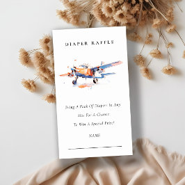 Blått Orange Flygplan, hårklämma, babyskor Tilläggskort