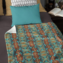 Blått Orange i Teal Aqua