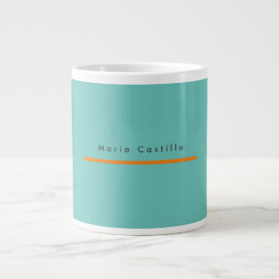 Blått Orange med enkel Elegant - minimalistisk mod Jumbo Mugg