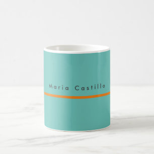Blått Orange med enkel Elegant - minimalistisk mod Kaffemugg