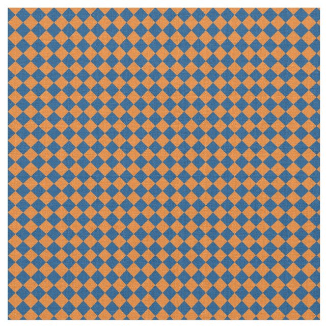 Blått- & orangeHarlequin Tyg (Närbild)
