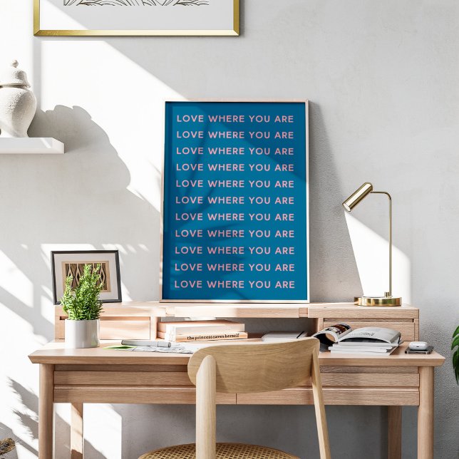Blått Ord-typografi för Cute-inspiration Poster (Skapare uppladdad)