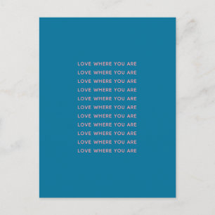Blått Ord-typografi för Cute-inspiration Vykort