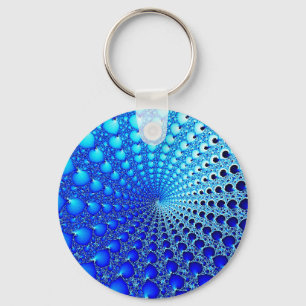 blått-ostron-spiral nyckelring