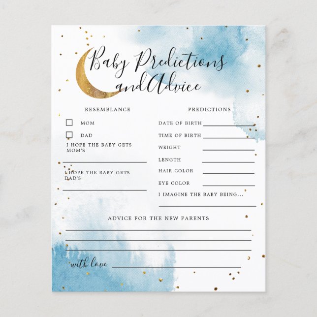 Blått över förutsägelserna och råden om Baby i Mån (Framsida)