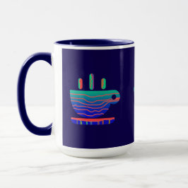 Blått övertoningsbrott för kaffe mugg