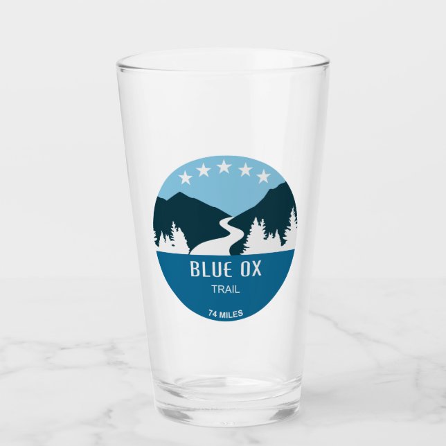 Blått Ox-spår Glaskopp (Framsida)