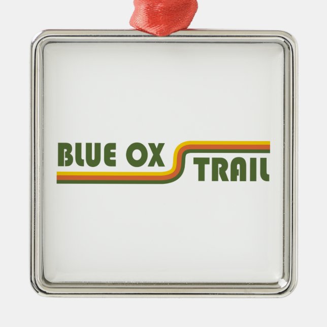 Blått Ox-spår Julgransprydnad Metall (Framsidan)