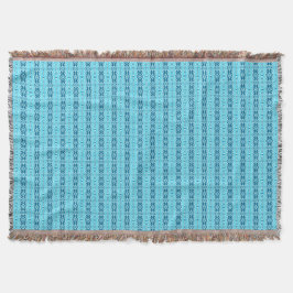 Blått på Blanket i Blue Boho Mönster Throw Blanket Filt