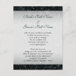 Blått på den svart blom- gränsen inbjudningar