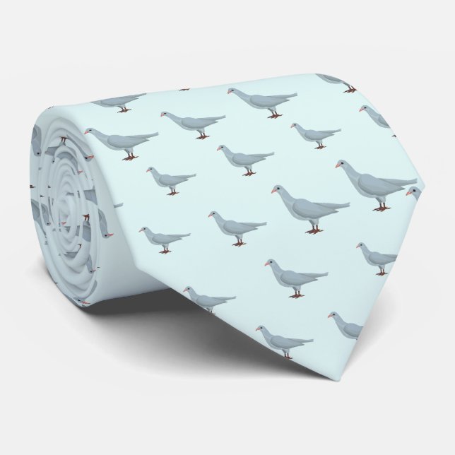 Blått på Ljust grönt duva, sömlös Mönster Slips (Rullad)
