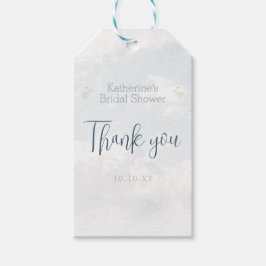 Blått på molnnig Möhippa av Elegant, Tack Presentetikett