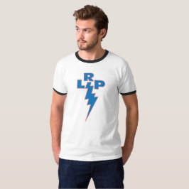 Blått på orangen t shirt
