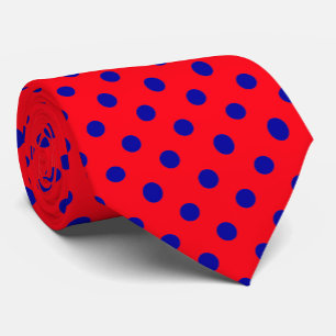 Blått på Red Polka dots Mönster Design Slips
