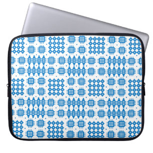 Blått på vit, traditionell walesisk teori Mönster Laptop Fodral
