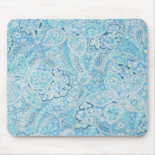 Blått Paisley Mousepad Musmatta