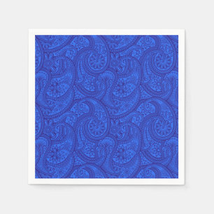 Blått Paisley Pappersservett