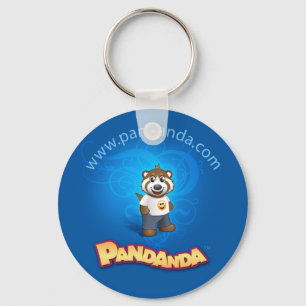 Blått Pandanda Keychain Nyckelring