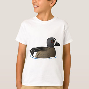 Blått-påskyndad kricka t shirt