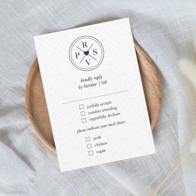 Blått pass resande bröllopsresa för marint pass OSA kort (Destination Wedding RSVP card)