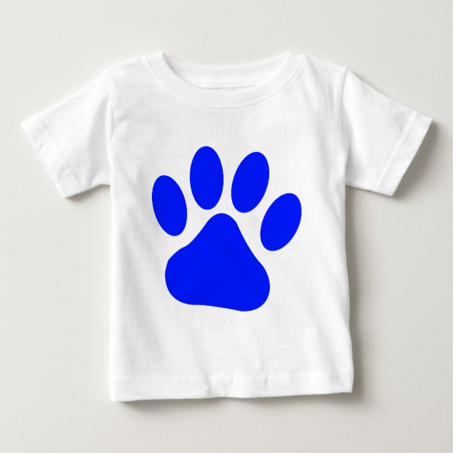 Blått Pawprint T-shirt (Framsida)