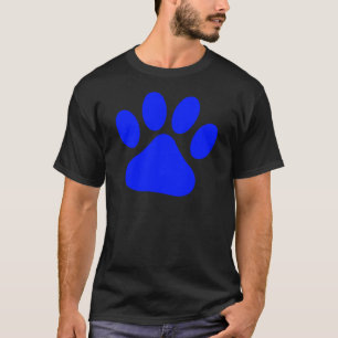 Blått Pawprint T Shirt