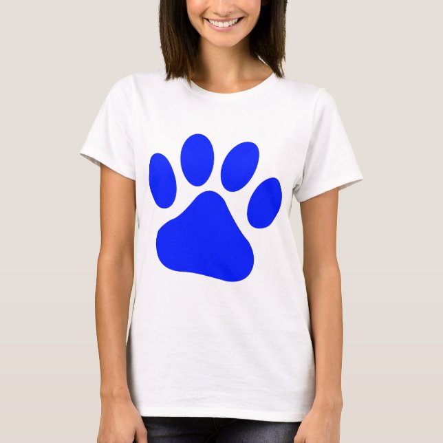 Blått Pawprint Tee (Framsida)
