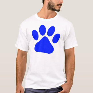 Blått Pawprint Tee Shirt