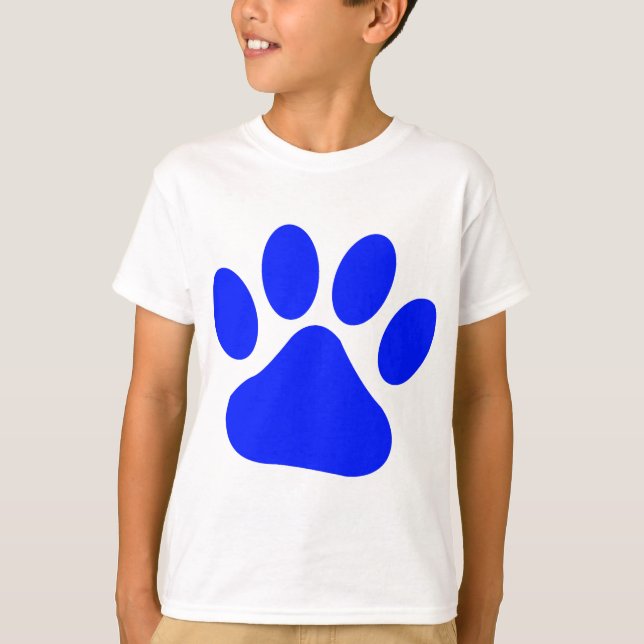 Blått Pawprint Tröja (Framsida)