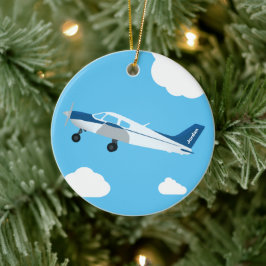 Blått Personlig flygplanets ornament