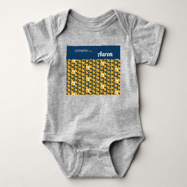 Blått Personlig för Gulten Mönster I SJÄLVSTÄNDIGT T Shirt (Framsida)