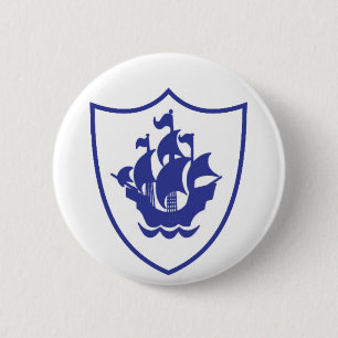 Blått Peter skyddar emblem Knapp